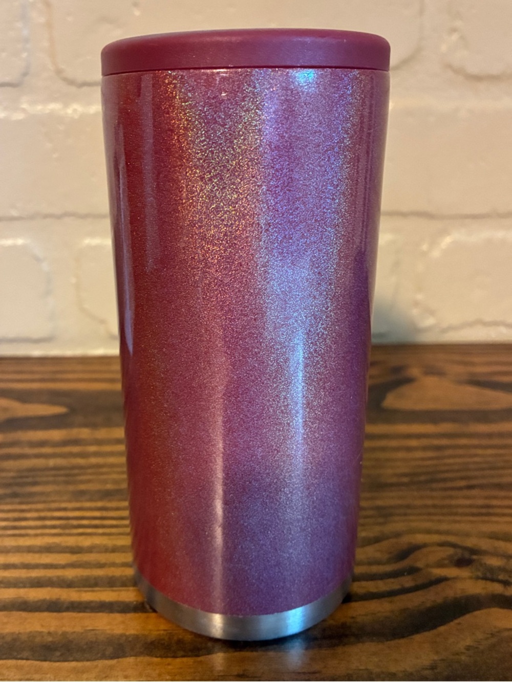 Iridescent Pink Travel Tumbler